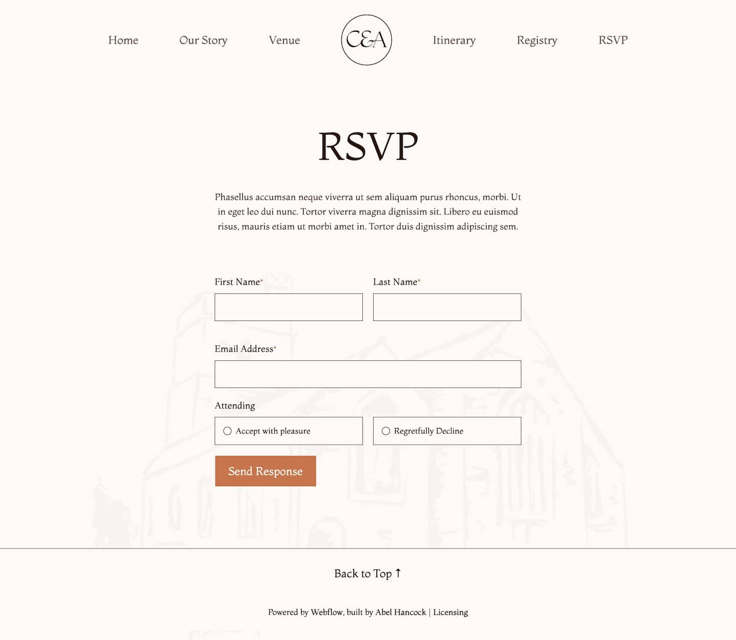 Forever Wedding Webflow Template screenshot