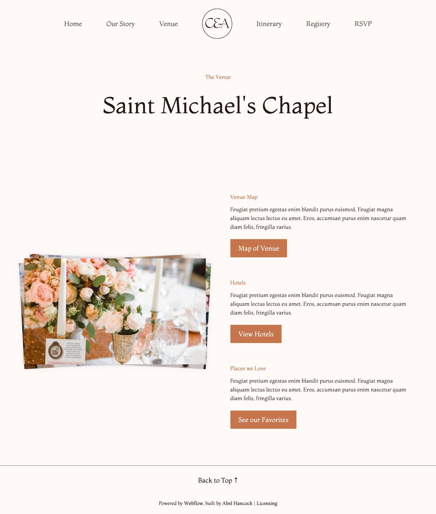 Forever Wedding Webflow Template screenshot